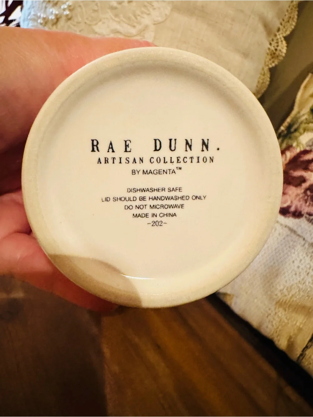 Rae Dunn Salt and Pepper Cellar Set with Wooden Lids, New in Box